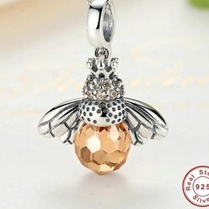 Sterling silver marcasite bee pendant with Sterling silver chain